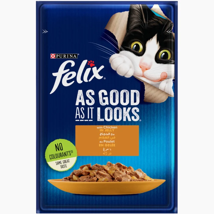 FELIX® As Good As It Looks Chicken in Jelly Wet Cat Food 85g