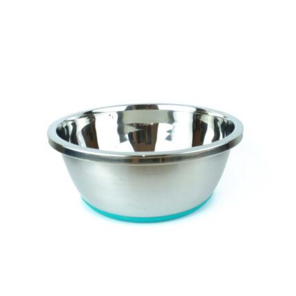 Nunbell Stainless Steel Deep Dog Bowls With Rubber End 26cm